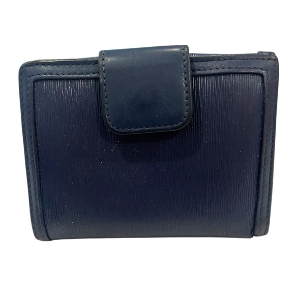 PRADA | Diagramme Leather Wallet | Navy Blue - Picture 3 of 11